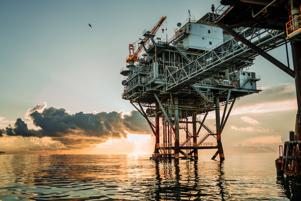 oil rig in the ocean
