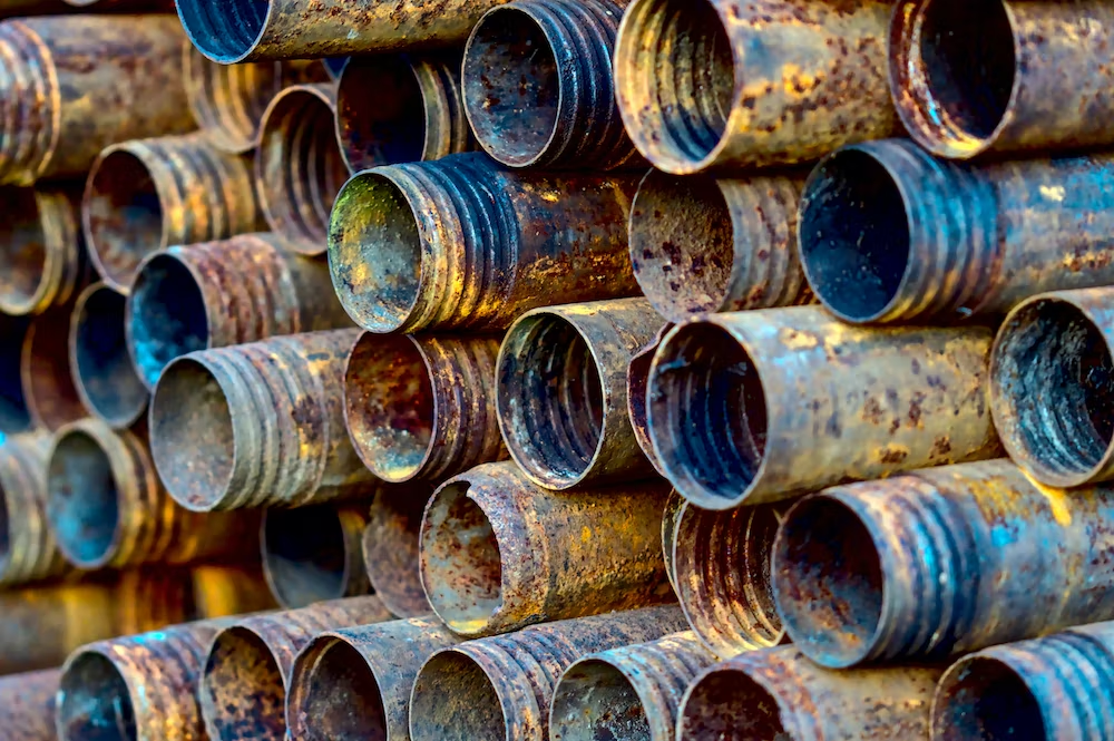 Pipes with significant corrosion