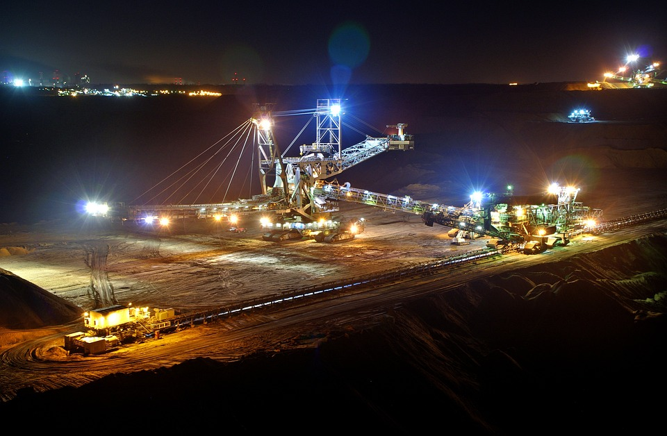 work in progress at an oilfield