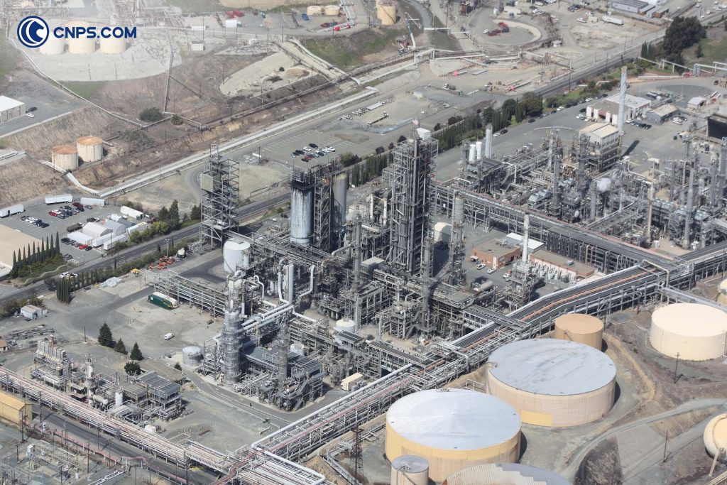 aerial view of a natural gas refinery