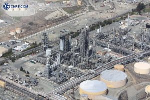 aerial view of a natural gas refinery