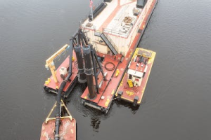 fiberglass pipes in an on-shore refinery