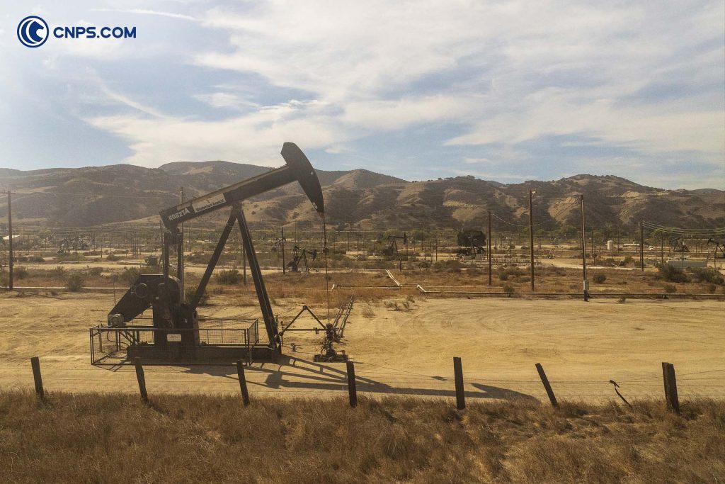 oil rig in a desert